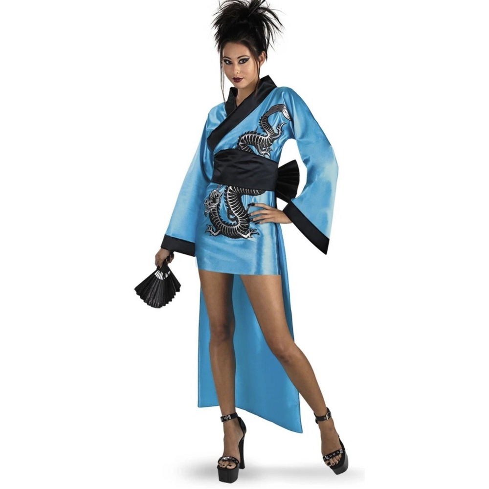 Dragon Geisha Adult/Teen Women Costume - ( Size Fits Up To 12